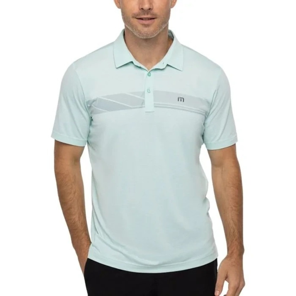 Travis Mathew Matter of Opinion Performance Golf Polo Shirt Turquoise Men Large